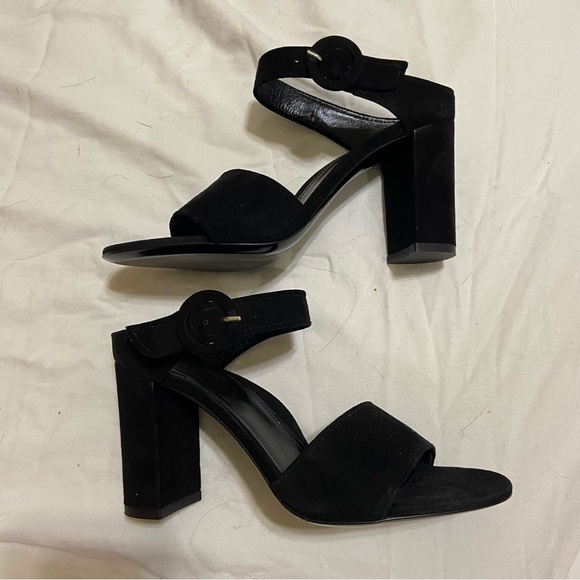 Elegant Black Women's Suede Heels - Picture 1 of 4